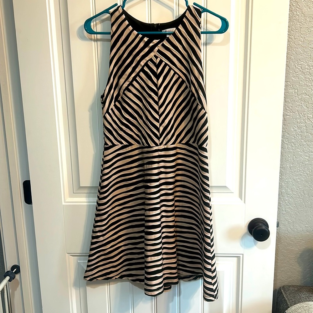 Black and cream dress